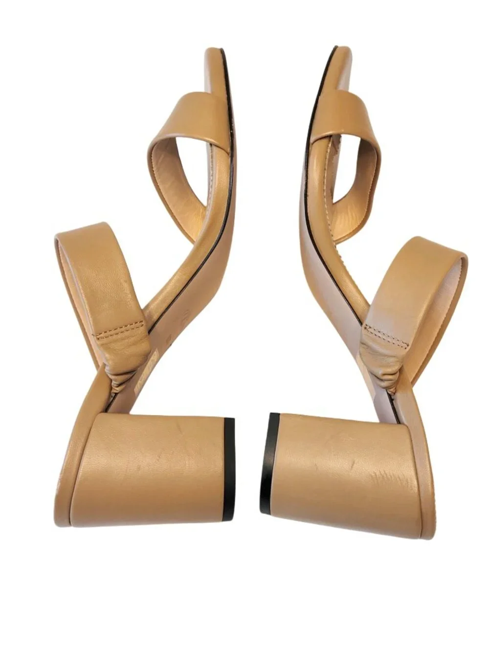 J. Crew Lucie Double Strap Strap Block Heel Sandal in Light Camel